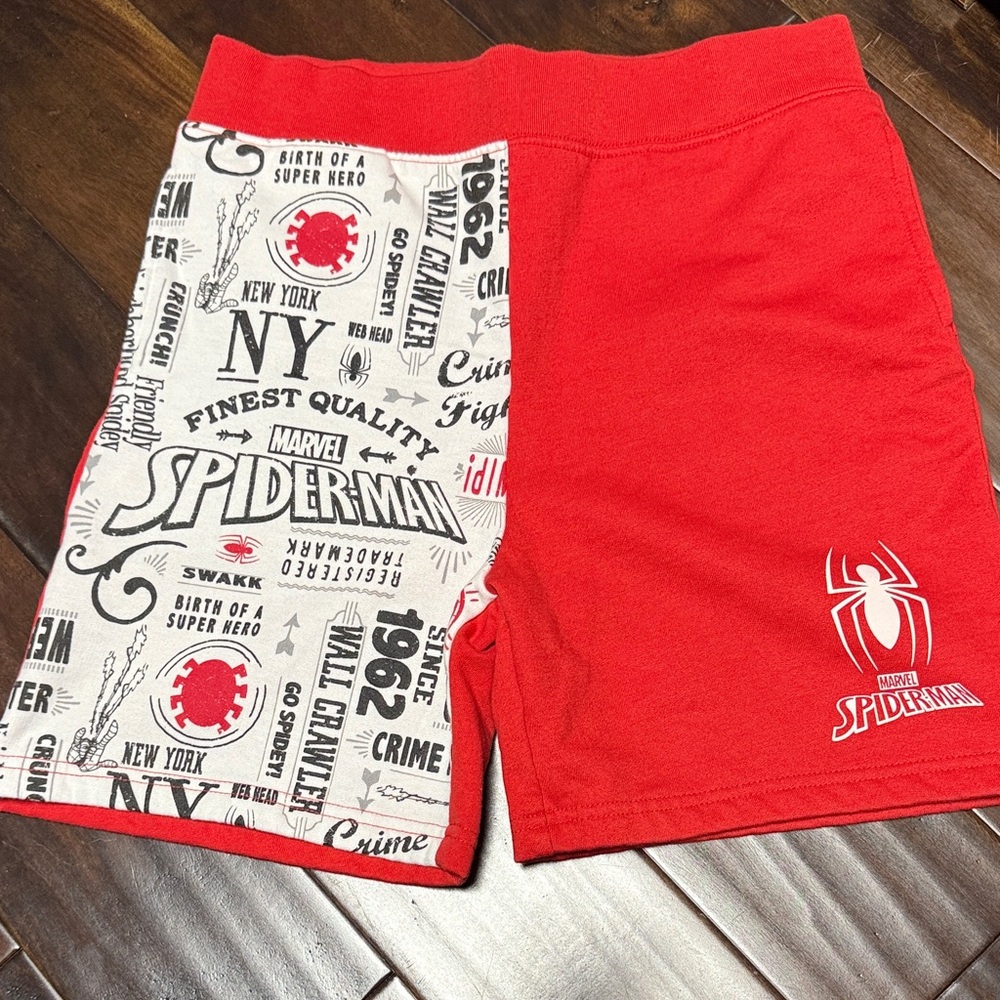 Universal Marvel Spider-Man Red and Cream Athletic Shorts